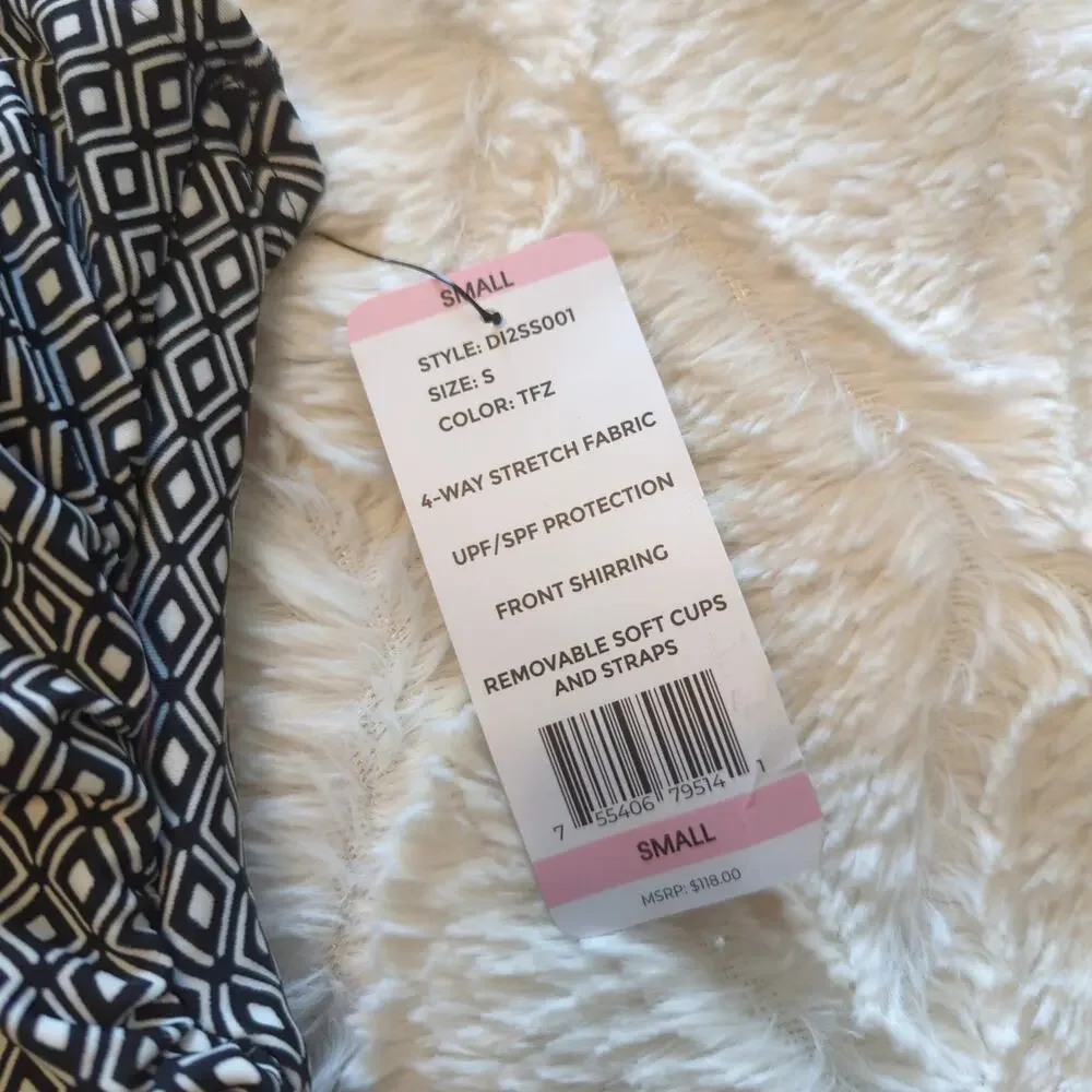 NWT DKNY Swimsuit, Removable Straps, S - Picture 4 of 10